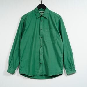 Merz b. Schwanen Relaxed Fit Button Down Shirt Green Size 4 S Portugal